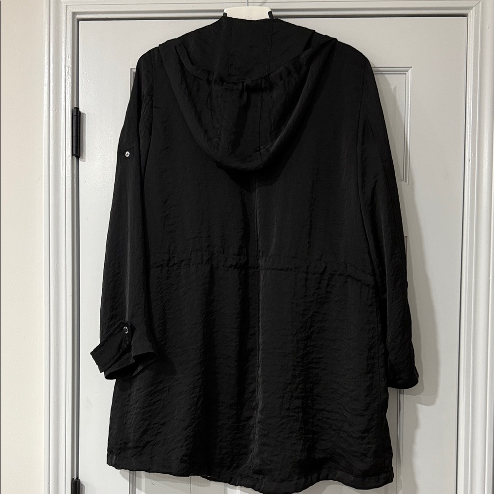 Michael Kors Women's  Hooded Jacket Black Lightweight Size M - Picture 7 of 15